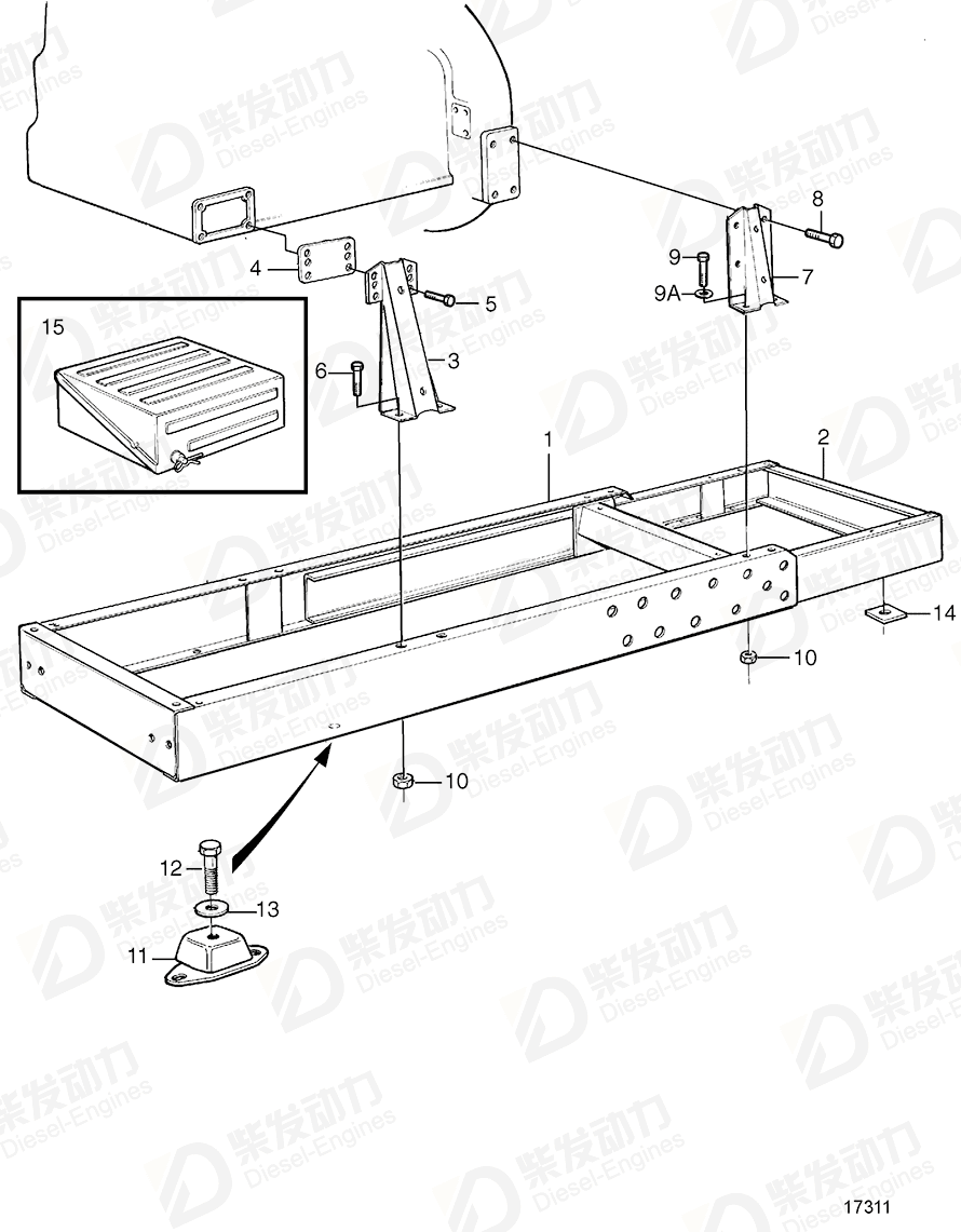 volvo penta Frame 3827498 Drawing volvo penta Frame 3827498 Drawing